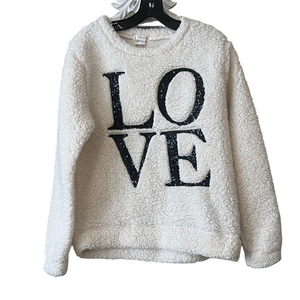 VENUS Cream Sherpa love Sweater